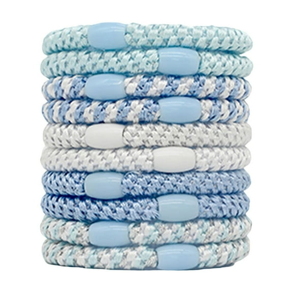 Hair Rope Hair Ties 10 Fashion Braided Bands for Women Soft Elastic Non-Damaging Ponytail Holders