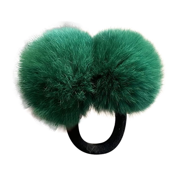Jialinnn Plaid Ponytail Holder & Scrunchie, Green, 1 Count