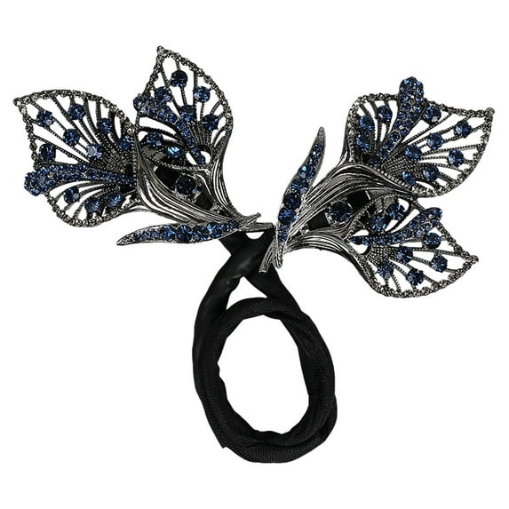 Hair Rope Rhinestone Flower Clip Twister Bun Maker Easy Curler Hair Accessory for Stylish Hairstyles