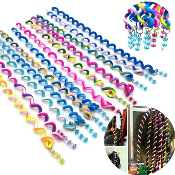 Hair Ropes,12pcs Hair Accessories Colorful DIY Clip Braider Hair Styling Twister for Women Girls