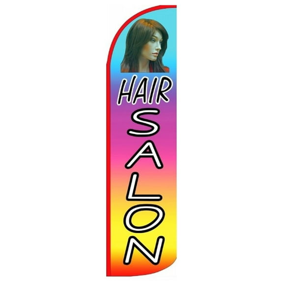 Hair Salon Windless flag Without Pole Advertisement /Business Flags | Feather Flag |