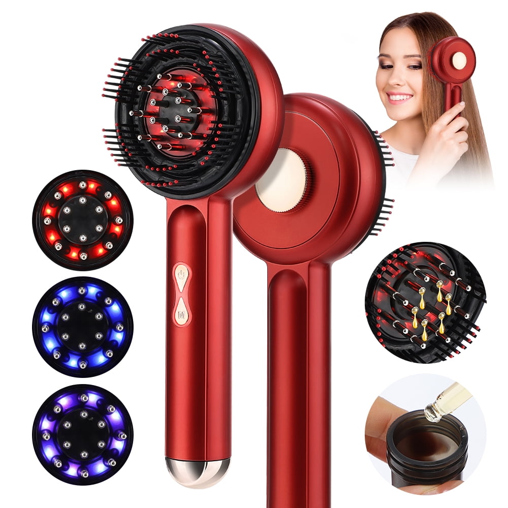 Hair Scalp Massage, 660nm Red Light Oil Applicator Hair Care Hai rbrush Essence Oil Nourishes Scalp Brush