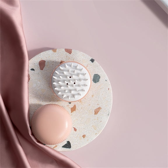 Hair Scalp Massager Shampoo Brush for Cleansing and Gentle Exfoliation with Flexible Silicone for Scalp Scrub Head Massage and Dandruff Care,2.95*1.57 inch,Pink