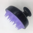 thumbnail image 1 of Hair Scalp Massager Shampoo Brush, Hair Scrubber Head Massager for Wet and Dry Hair, Soft Silicone Scalp Brush for Men, Women, Kids (Black+Purple), 1 of 8