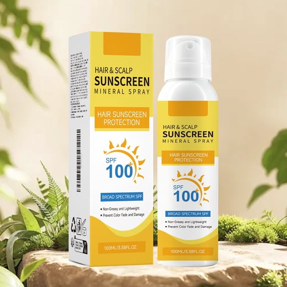 Hair & Scalp Sunscreen Spray, for Dyed/Highlighted Hair, Weightless Non-Greasy Scalp Protection, Beach & Pool Essential
