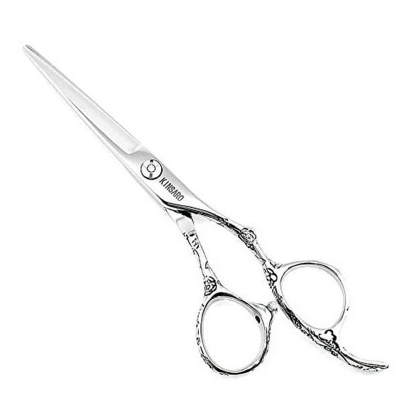 Hair Scissors 5.5 Inch Professional Hair Shears Hair Cutting Scissors Haircut Scissors Sharp Barber Scissors 440C Barber Shears Hairdresser Scissors Rose handle KINSARO