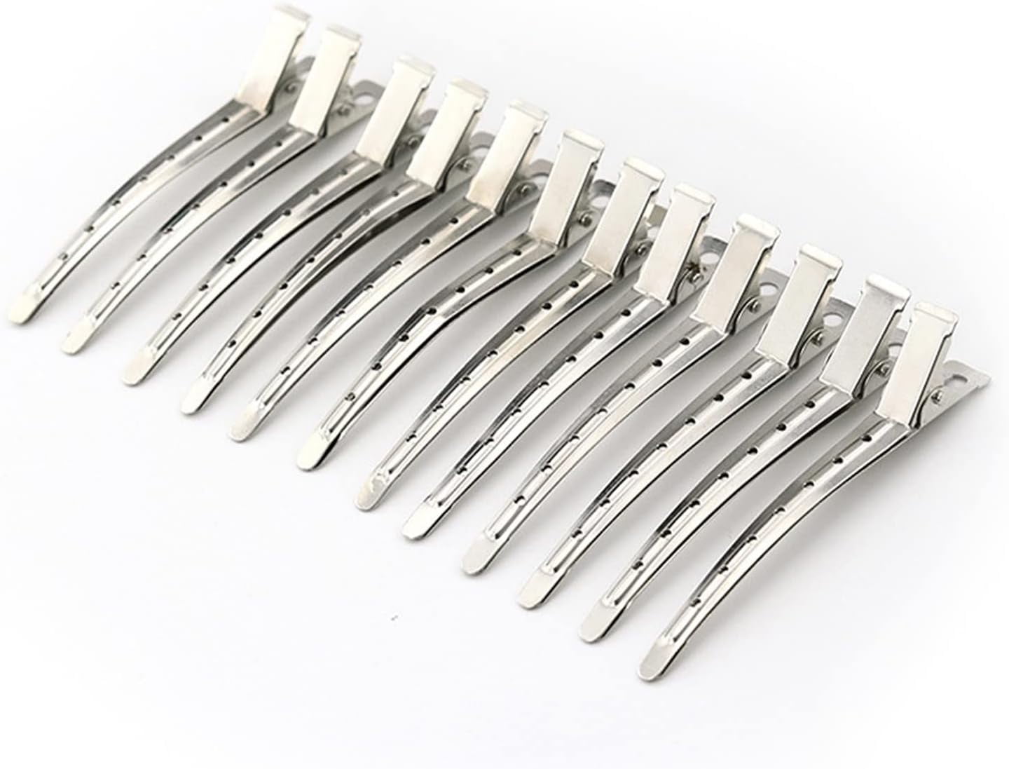 Hair Sectioning Clip, 12Pcs Stainless Steel Round Tip Professional Tight Hair Styling Partition