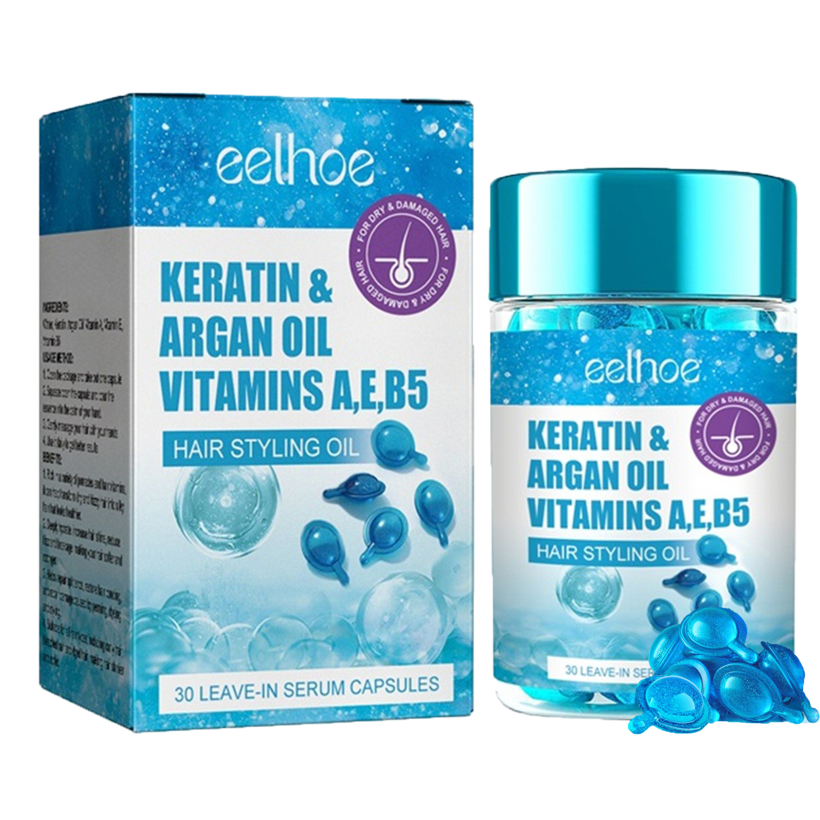 Hair Serum Hair Styling Oil for Frizzy, Dry & Damaged Hair Keratin