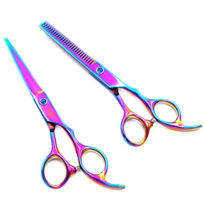 Hair Shears Set Professional Barber Scissors Hair Cutting Stylish Thinning Texture Shear for Haircut-color