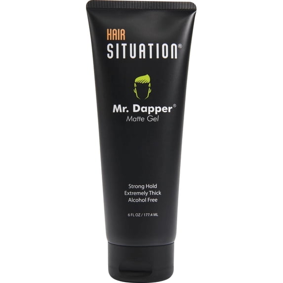 Mr. Dapper Matte Hair Gel, Strong Hold, Anti-Frizz, Humidity Shield, Alcohol-Free 6 Fl Oz