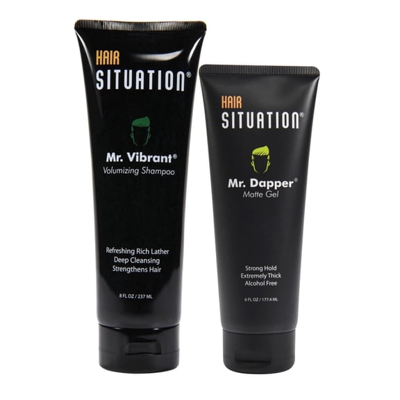 Hair Situation Mr. Dapper Matte Strong Hair Gel & Mr. Vibrant Volumizing Shampoo