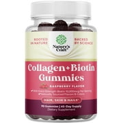 Hair Skin and Nails Gummies for Women - Extra Strength Biotin and Collagen Gummies for Women Hair Skin Nails Support - Non-GMO Kosher Marine Collagen and Biotin 10000mcg per Serving Gummies (45 Days)