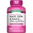 thumbnail image 1 of Hair, Skin & Nails Vitamins with Biotin | 5000mcg | 250 Softgels | Includes Collagen and Coconut Oil | by Nature's Truth, 1 of 8