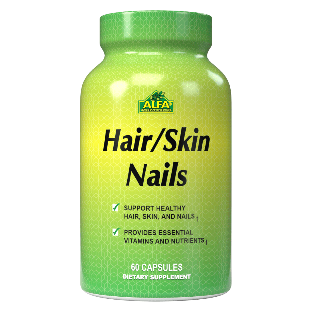 Hair Skin Nails daily by Alfa Vitamins dietary supplement for a healthy lifestyle - 60 Capsules