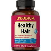 Hair Skin and Nails Vitamins | 90 Caplets | with Biotin and Collagen | Non-GMO, Gluten Free | by Lindberg