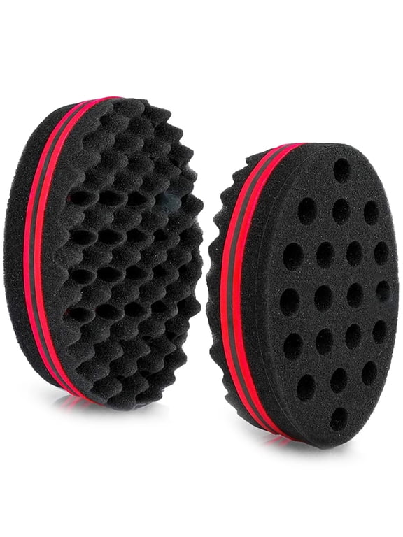 Hair Sponge Brush for Twists and Dreads, Curl Brush Twist Sponge for Afro Curls, Black, 1 Pack