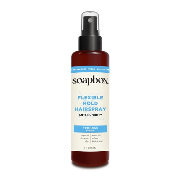 Soapbox Flexible Hold Hairspray - Anti Humidity, Non Aerosol, 8 fl oz