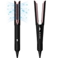 thumbnail image 1 of 2-in-1 Wet to Dry Hair Straightener & Dryer, Ionic Airflow Air Straightener Flat Iron with LCD Display & Auto-off, No Heat Damage, Black, 1 of 7