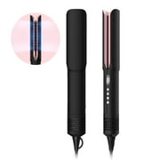 2-in-1 Hair Straightener & Dryer, Flat Iron for Hair, Ionic Technology Air Straightener with LCD Display & Auto Shut off, No Heat Damage, Black