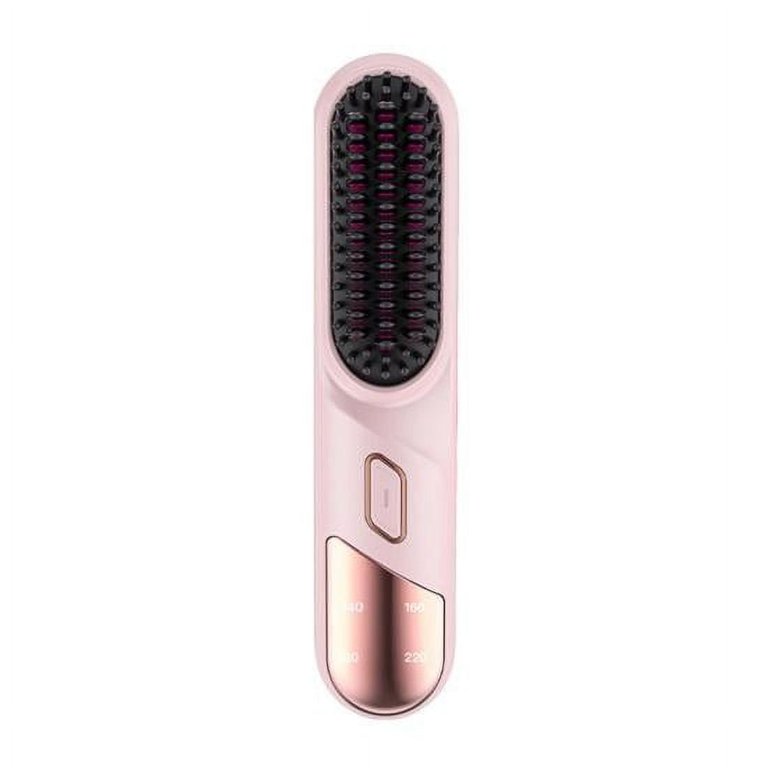 Cordless Hair Straightener Brush with Adjustable Temperature - Blue main image 1