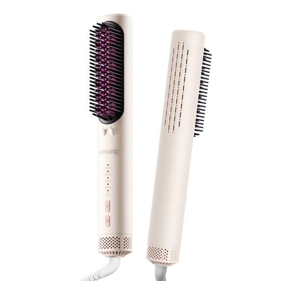 Cold Ionic Hair Straightening Brush, with 4 Temperature Adjust, Hot and Cold Air Styling
