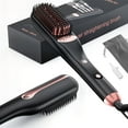 thumbnail image 1 of Hair Straightener Brush, FETERVIC Steam Hair Straightening Comb for All Hair Types , 13 Temp Settings & 30s Fast Heating & 60-Minute Auto Shut-Off - Gifts for Women, 1 of 8