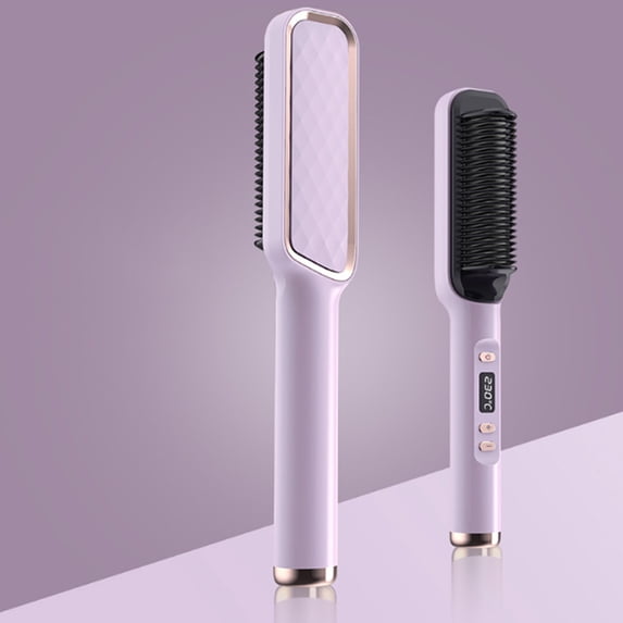 Hair Straightener Brush With Temperature Control LED Screen, Ionic Anti Frizz Hot Comb Fast Heating Hair Styling Tool, Smooth Straight Hair Brush For Daily Styling Home Salon Travel