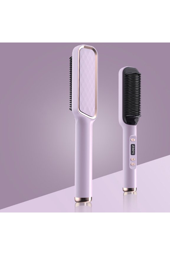 Hair Straightener Brush With Temperature Control LED Screen, Ionic Anti Frizz Hot Comb Fast Heating Hair Styling Tool, Smooth Straight Hair Brush For Daily Styling Home Salon Travel