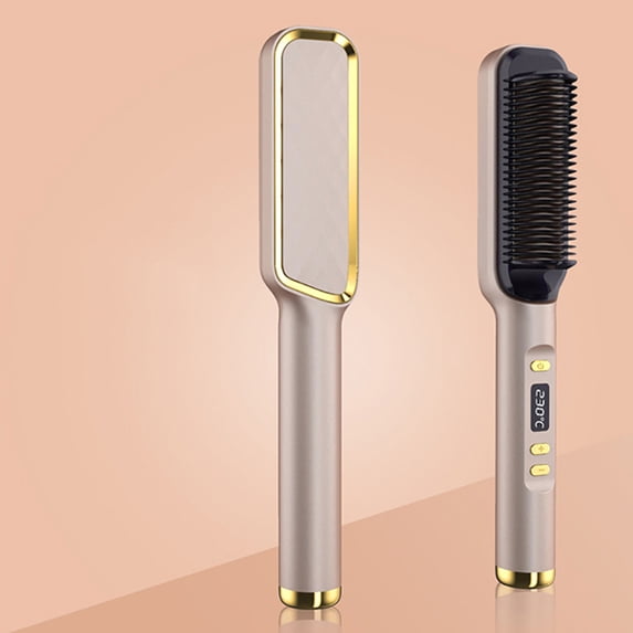 Hair Straightener Brush With Temperature Control LED Screen, Ionic Anti Frizz Hot Comb Fast Heating Hair Styling Tool, Smooth Straight Hair Brush For Daily Styling Home Salon Travel