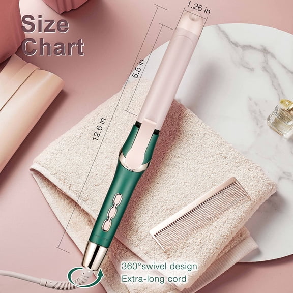 Hair Straightener and Curler 2 in 1, 1.25''Flat Iron Curling Iron for All Hair Types, Professional Ceramic Tourmaline Ionic Straightening Iron with LCD Display, 140^0C-200^0C Temp, 60S Fast Heating