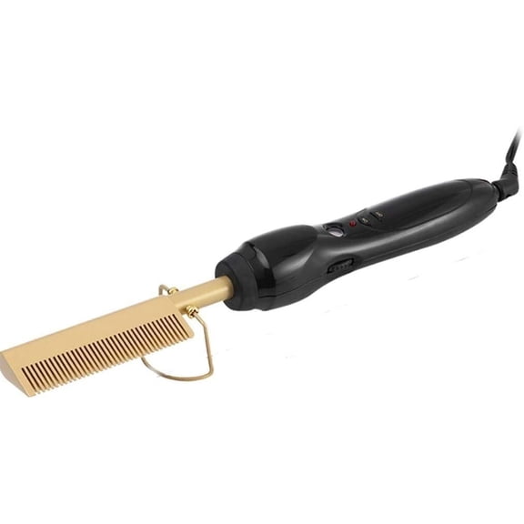Hair Straightener & Curler & Iron Hair Hot Comb Wet and Dry Use Professional Straightener Brush Electric Alloy Comb