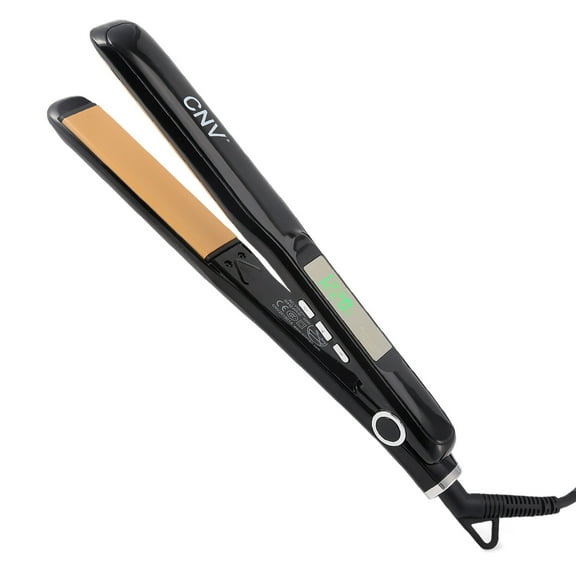 Hair Straightener Curling Iron 2 in 1 Twist Straightening Iron For Hair Styling All Hair Types Adjustable 280F-450F Heats Up Quickly Tourmaline Ceramic Titanium Plated 1 Inch