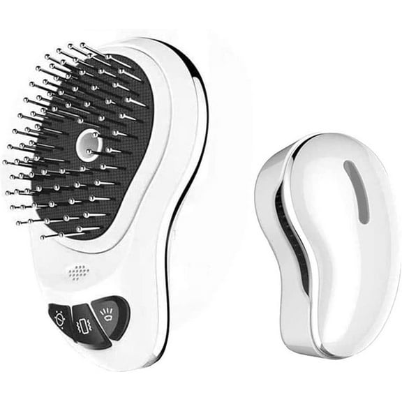 Hair Straightening Brush, Ceramic Ionic Hair Straightener Brush Straightening Heated Brush Hot Comb with Auto Temperature Lock and Auto-Off Function, Fast Heating, Anti-Scald