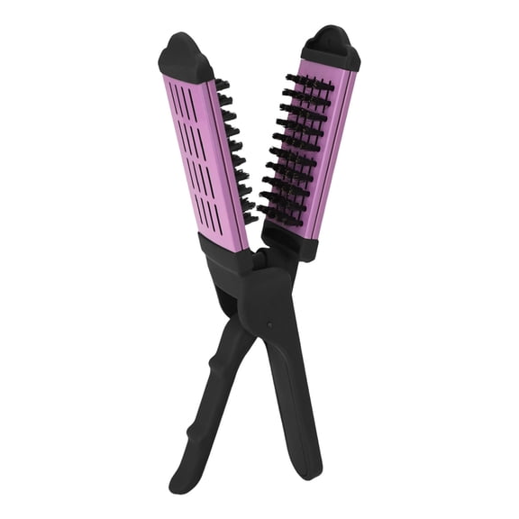 Hair Straightening Brush Double Sided Flat Brush V-Shape Detangler Comb Hair Brush Comb for Smoothing Hair