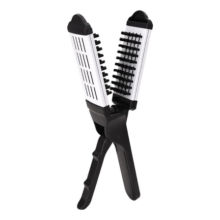 Hair Straightening Brush Double Sided Flat Brush V-Shape Detangler Comb Hair Brush Comb for Smoothing Hair