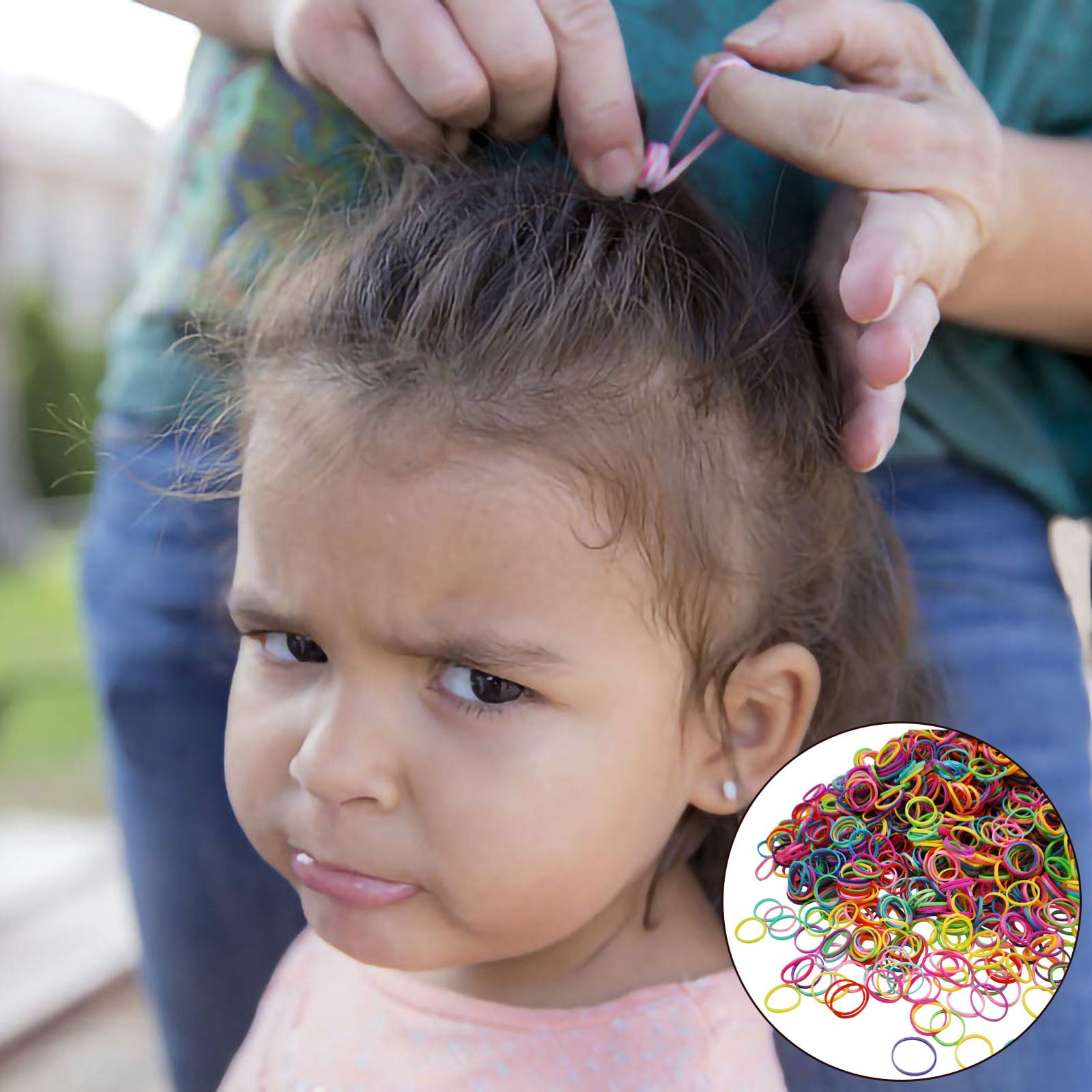 Hair Strings for Braids Thick Silicone Rubber Bands Clear Girls ...