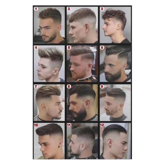 Hair Style Poster Vintage Hairdressing Salon Decor Barber Shop Wall Art Modern Hairstyle Chart