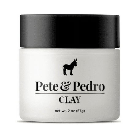 Pete & Pedro CLAY - Medium Hold, Matte Finish Hair Clay Volume & Hold, 2 oz