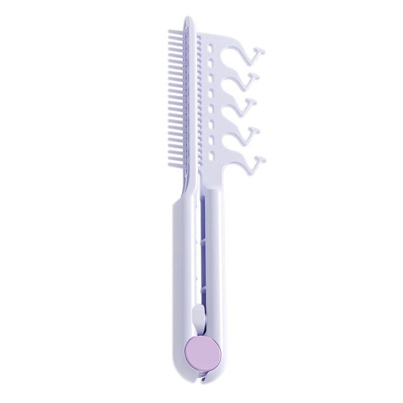 Hair Styling Comb 2 in 1 Design For V Shaped Teeth Manual Travel Size ABS Stuff Hairbrush Tool