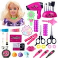 thumbnail image 1 of Hair Styling Doll Head | Deluxe Hairdresser Makeup Practice Mannequin | Soft Faux Hair with Accessories | Pretend Playset | 35-Piece Set | 24ml | DIY Salon Game, 1 of 2