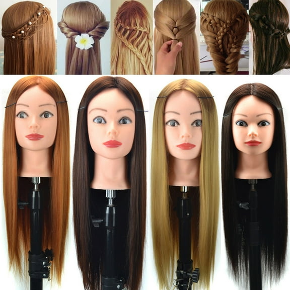 Hair Styling Mannequin Training Head, Professional Practice Wig for Hairdressing, Braiding, and Cosmetology Education, Realistic Model for Students and Salons Seasonal Savings for the Holidays