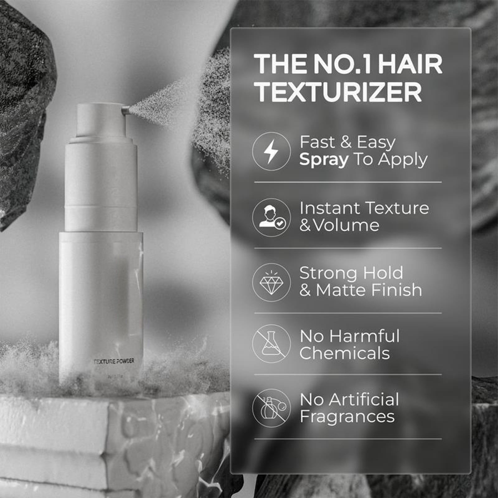 Hair Styling Powder, Instant Volumizing Texture Powder for Hair Non