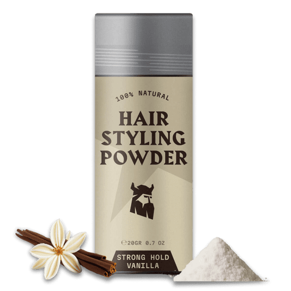 Striking Viking Hair Styling Powder Strong Hold Vanilla 20g Texturizing Volume Hair Powder