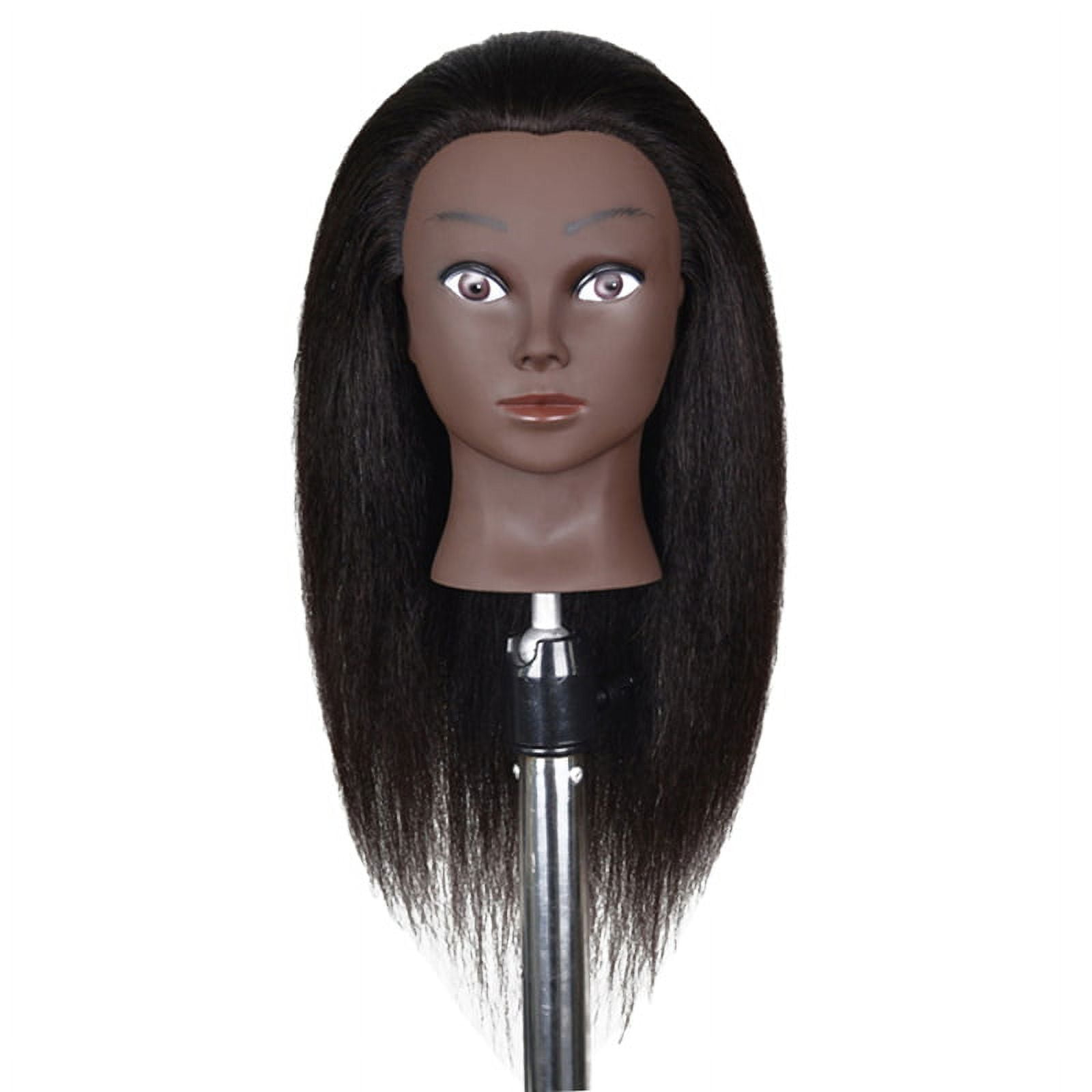 Afro Coarse 100% Real Hair Mannequin Head Hairdresser Training