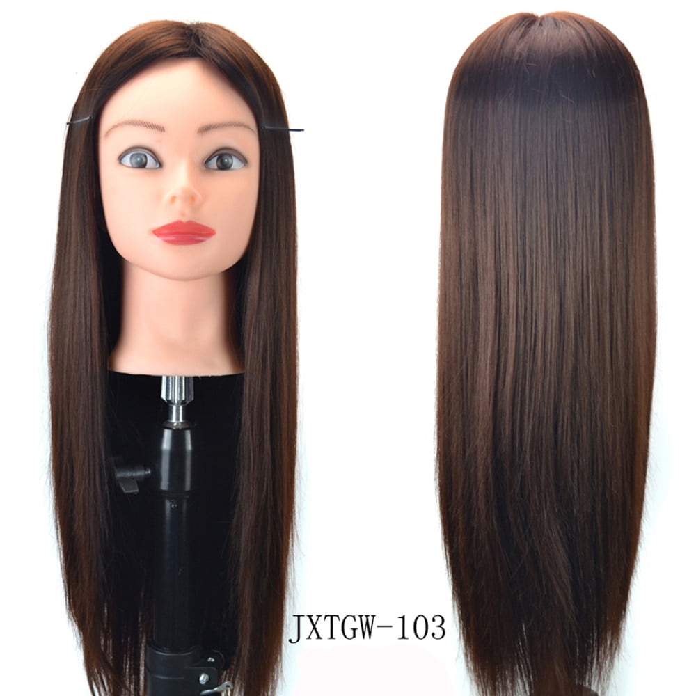 Hair Styling Practice Wig Head - Mannequin Hairdressing Training Head, High Temperature Silk Fiber, Soft & Durable, Hair Cutting Braiding Straightening Salon Training Head for Women