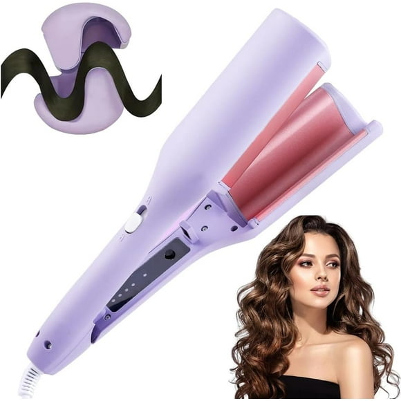 Hair Styling Tool with Negative Ionic Technology, 3D Curling Iron for Quickly Creating Smooth Waves, French Curls Iron, 4 Temp Adjustable Crimper Hair Tool for Short and Long Hair