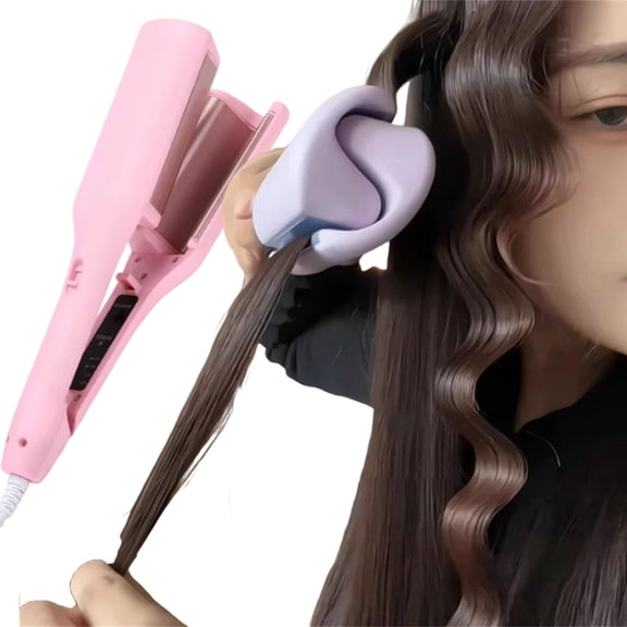 Hair Styling Tool with Negative Ionic Technology, 3D Curling Iron for Creating Smooth Waves French Style, Double-Sided Heating with 24-Hour Lasting