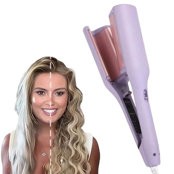 Hair Styling Tool with Negative Ionic Technology, French Curling Iron for Frizz-Free Curls, Fast 15-Second Heat-Up Hair Curler