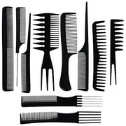 Hair Stylist Comb Set,10 Pack Hair Stylist Styling Comb Set Multifunctional Hair Cutting Comb Variety Set Black