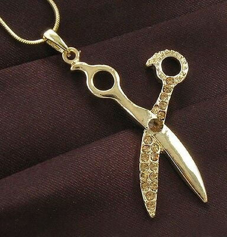 Dangle Love Hair Stylist Scissors Charm - Alloy Silver Plated Charm For Bracelets & Necklaces, Gift For Hairstylists